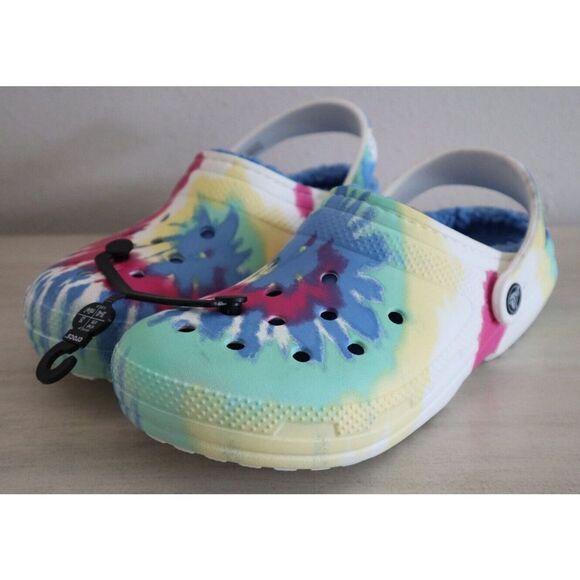 Crocs 206341-4SO Unisex Sz Men's 7 Women's Sz 9 Tie Dye Classic Lined Clogs - Picture 1 of 6